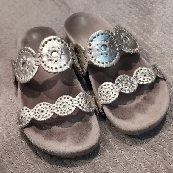 Jack Rogers Gold Sandals - Picture 2 of 7